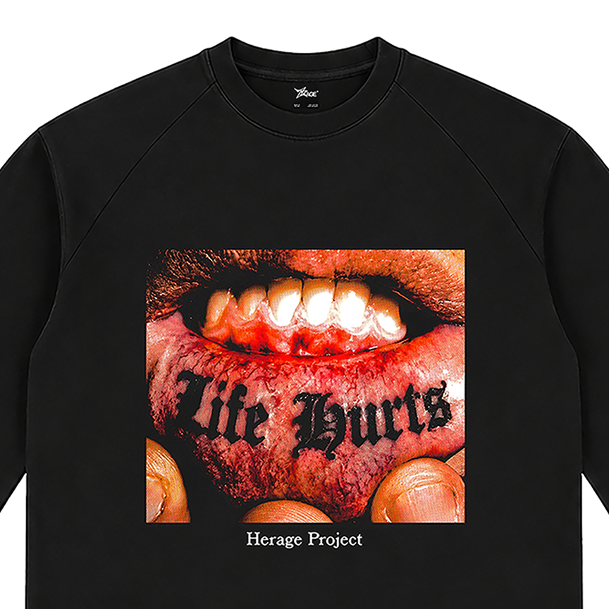 LONGSLEEVE TEE - LIFE HURTS