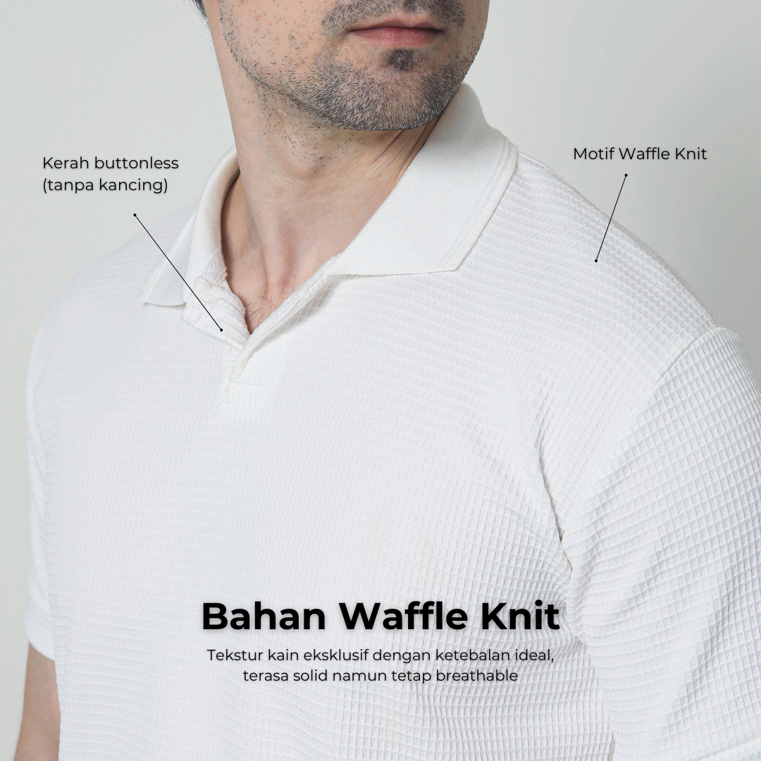 Waffle Knit Polo Shirt