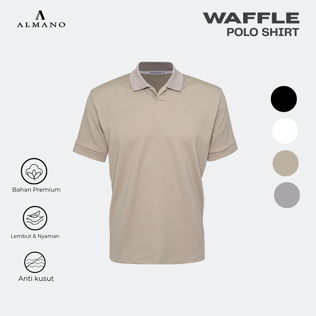Waffle Knit Polo Shirt