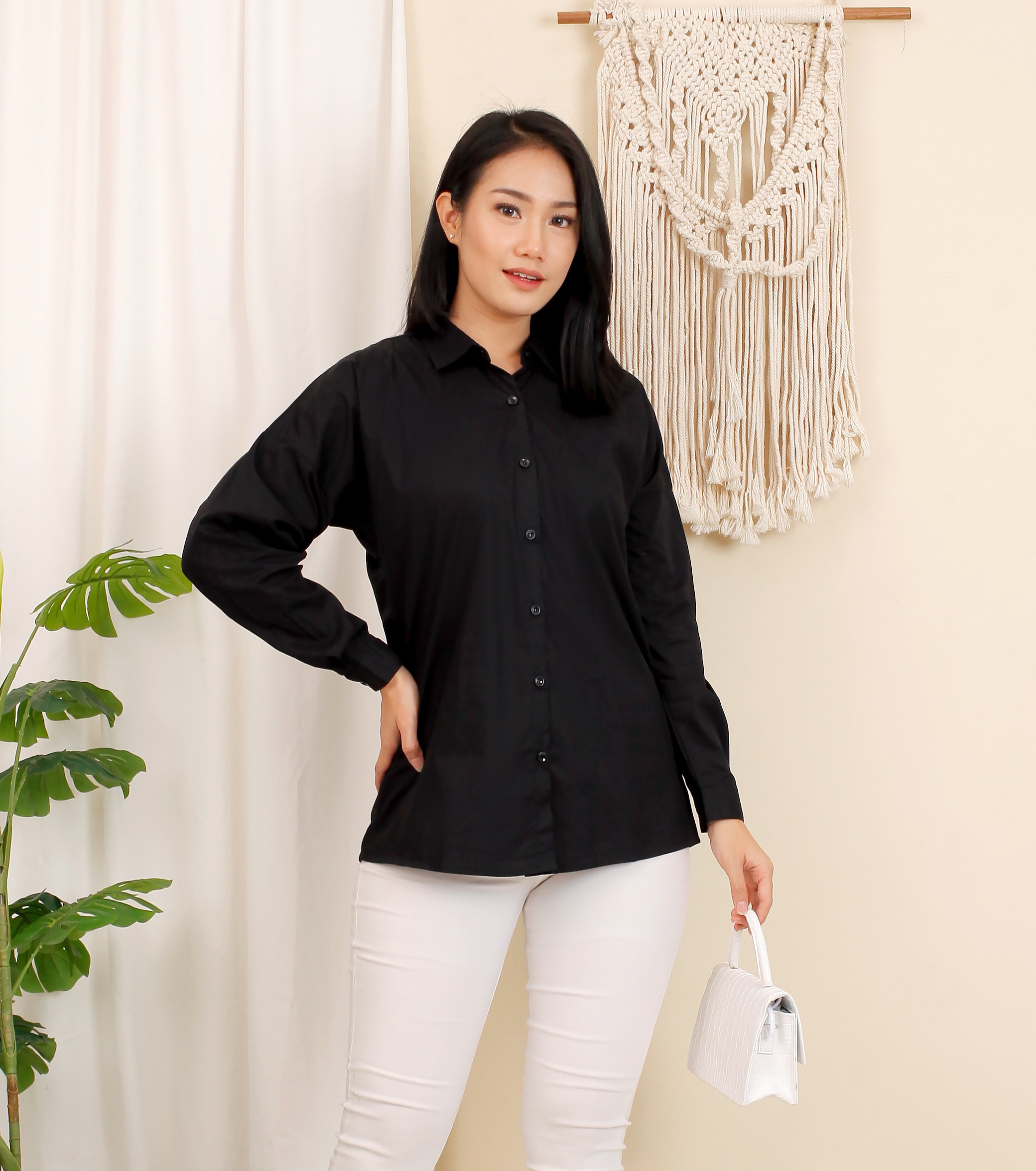  Iseul Oversize Cotton Shirt LS