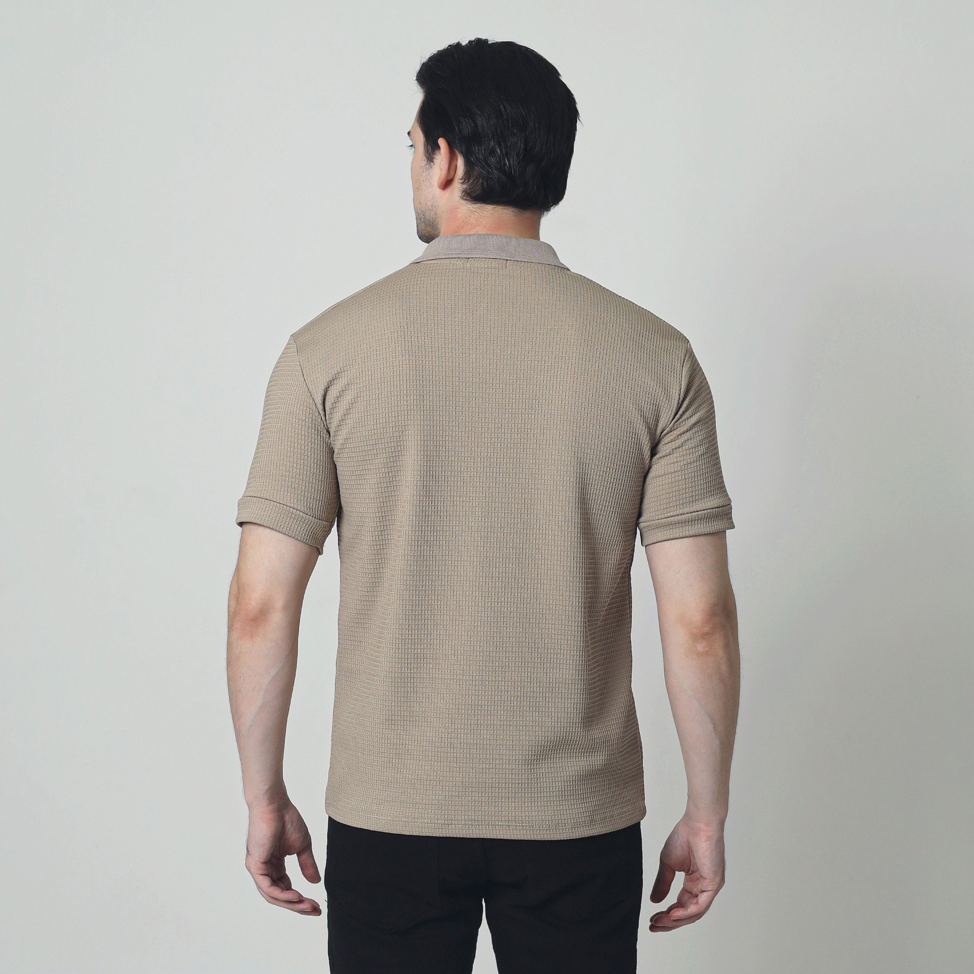 Waffle Knit Polo Shirt