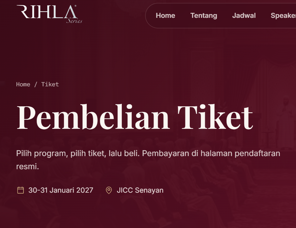 Rihla Series (30-31 Januari 2027)
