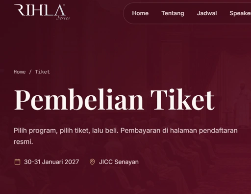 Rihla Series (30-31 Januari 2027)