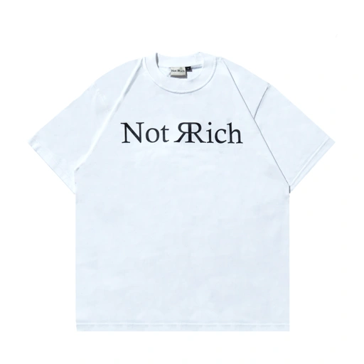 Tshirt Not Rich - Statement White