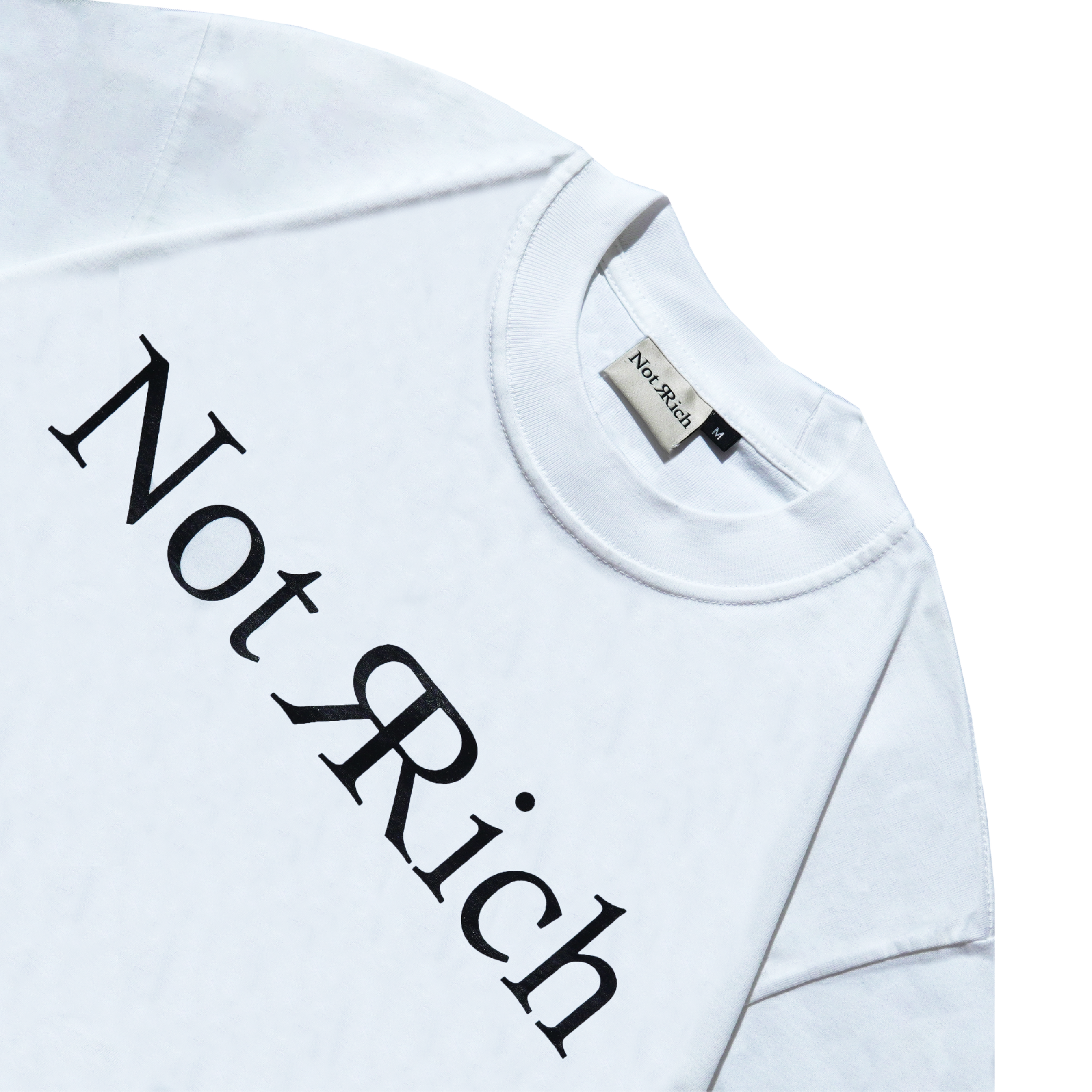 Tshirt Not Rich - Statement White