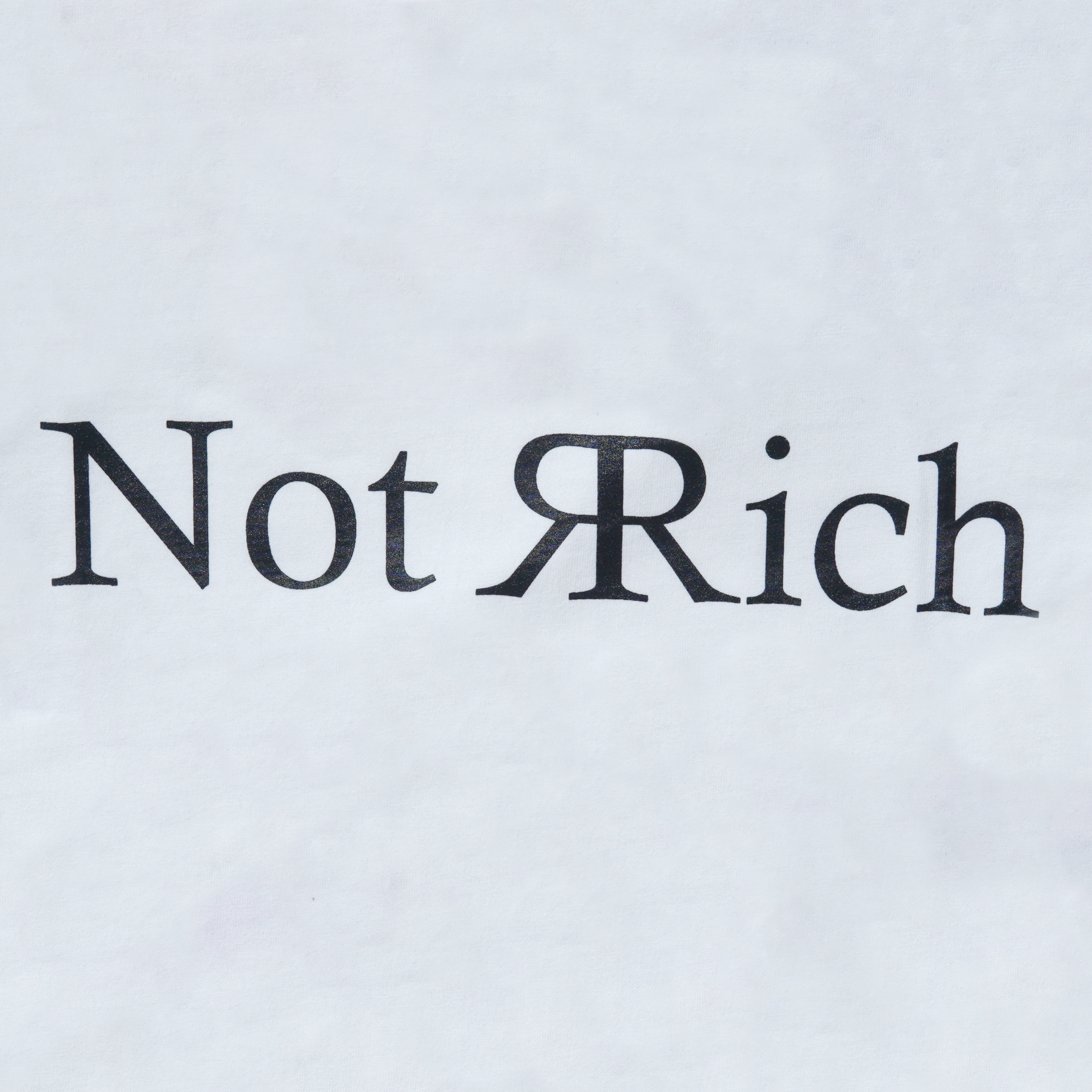 Tshirt Not Rich - Statement White
