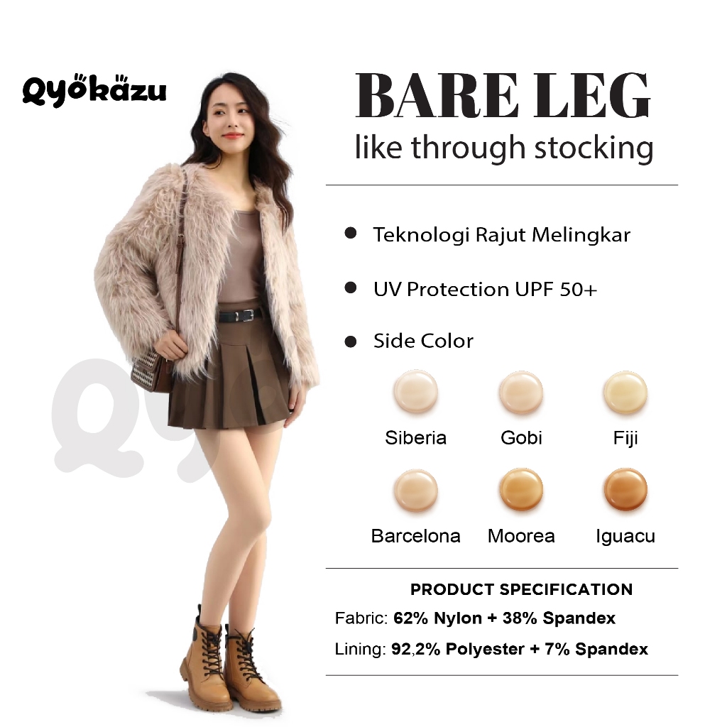 Qyokazu Lapisan Anti UV SPF 50+