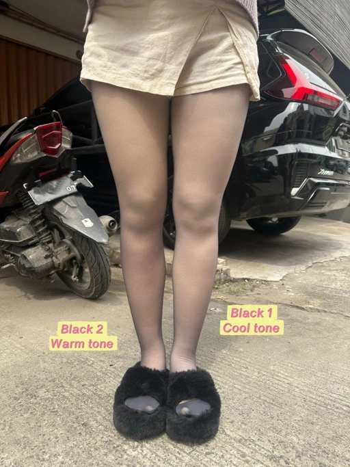 Qyokazu BLACK COOLTONE Bareleg UV Stocking SEMI dan WINTER