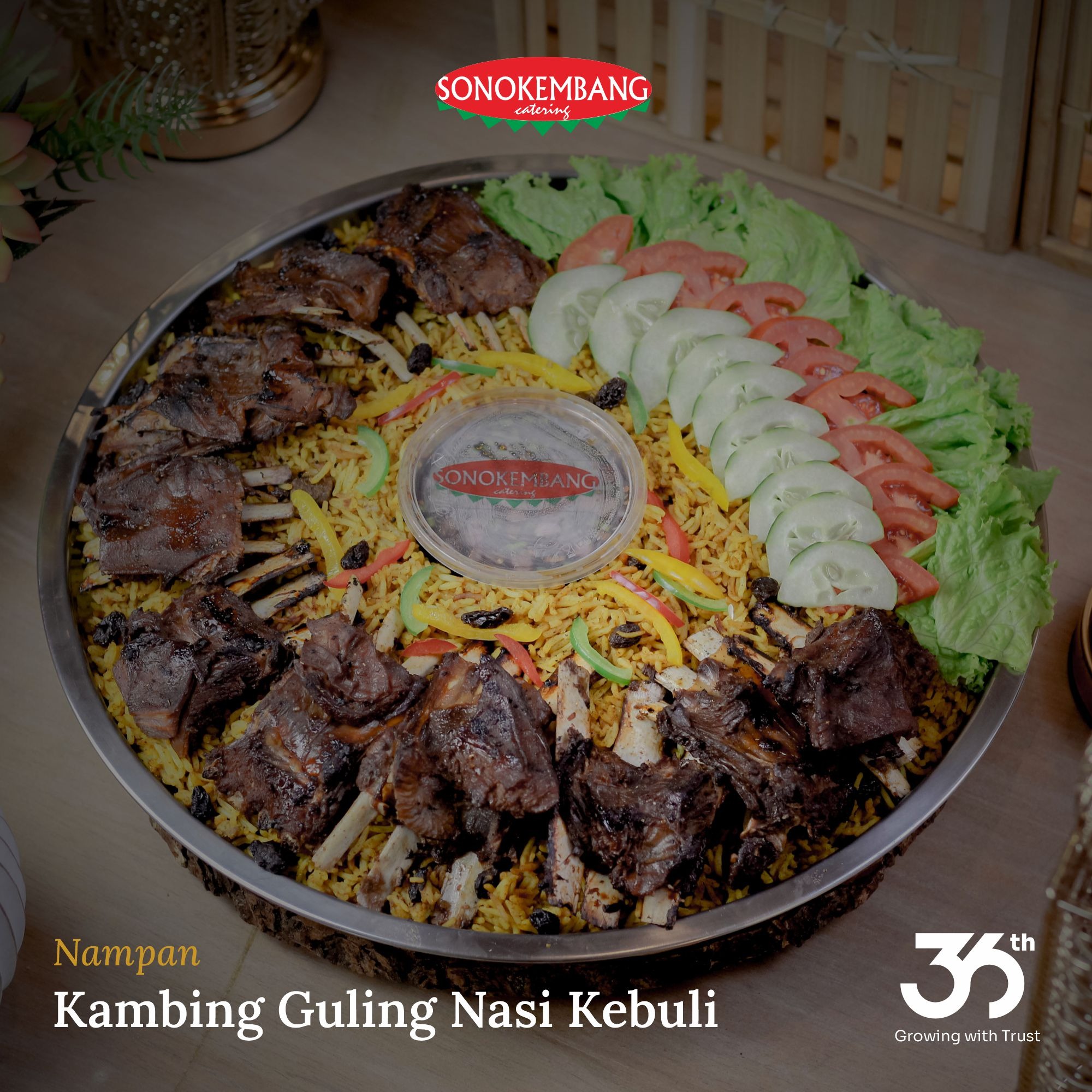Nampan Kambing Guling Nasi Kebuli
