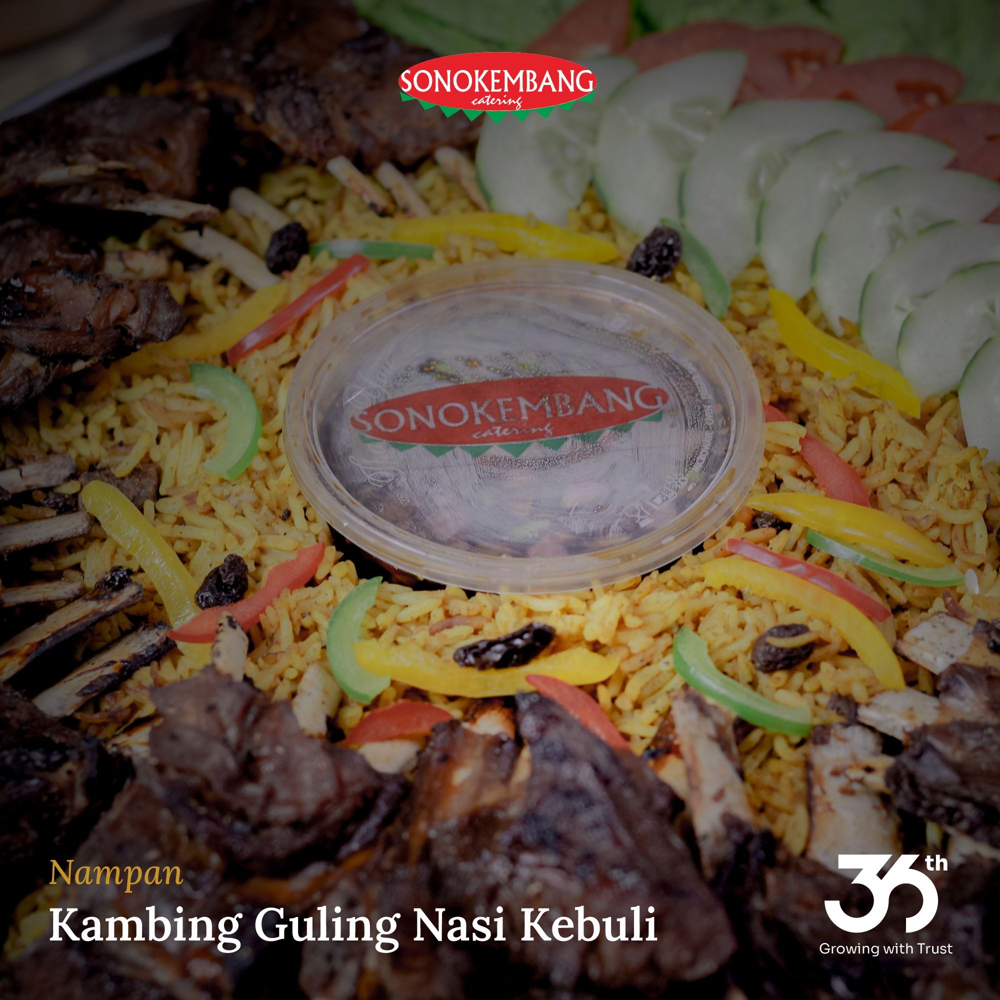 Nampan Kambing Guling Nasi Kebuli