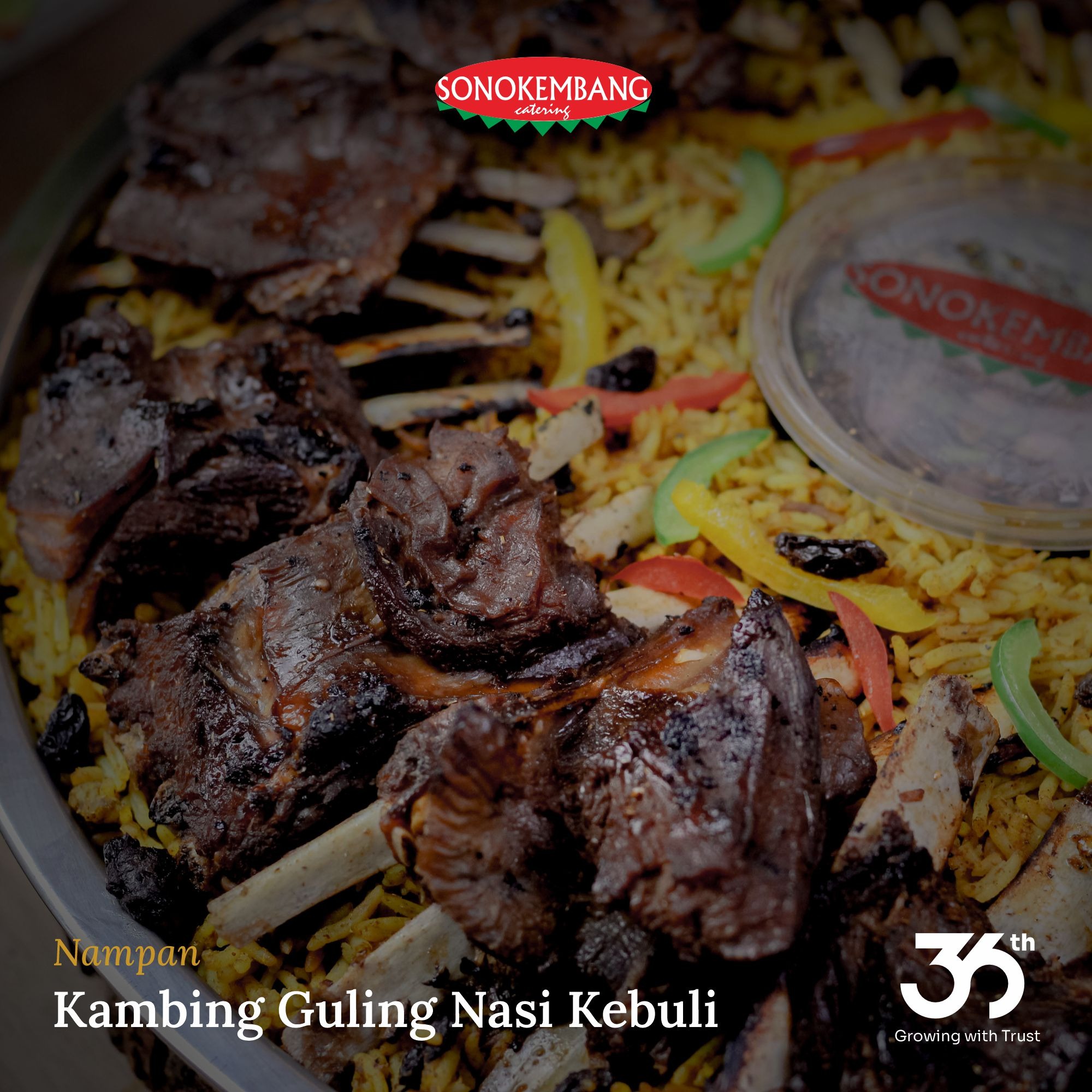 Nampan Kambing Guling Nasi Kebuli