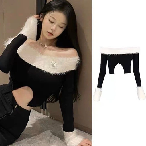Yuslia Sabrina Fur Top