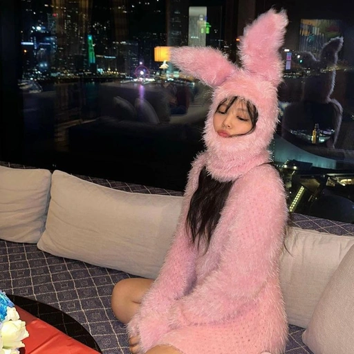 Image of Jennie Pink Bunny Hat