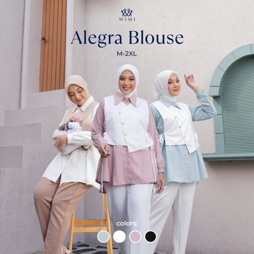 Image of Wimi.id - Alegra Blouse | Baju Ibu Hamil dan Ibu Menyusui