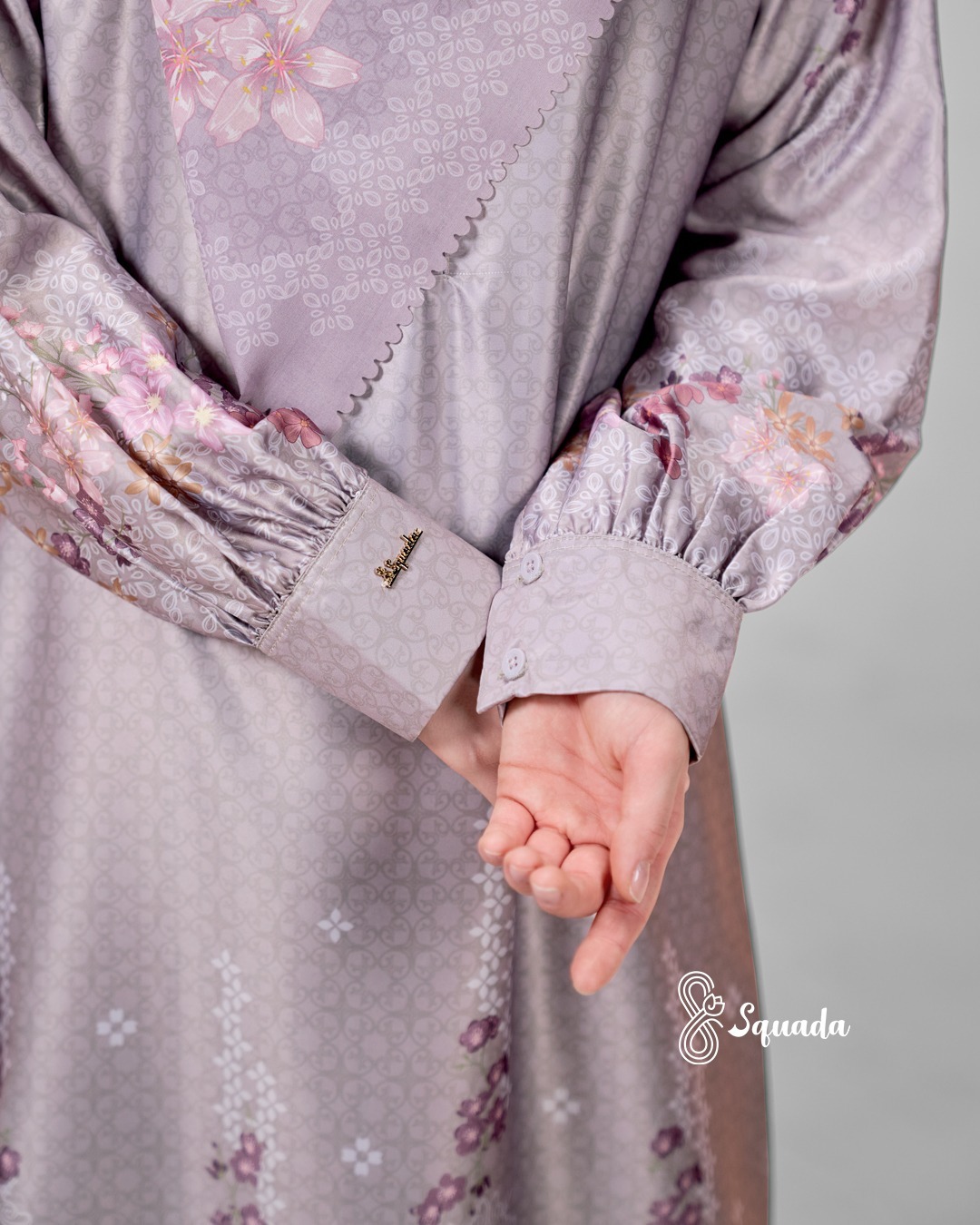 SQUADA RAUDHAH SERIES - One Set Tunic Wanita Silco Silk Premium High Quality