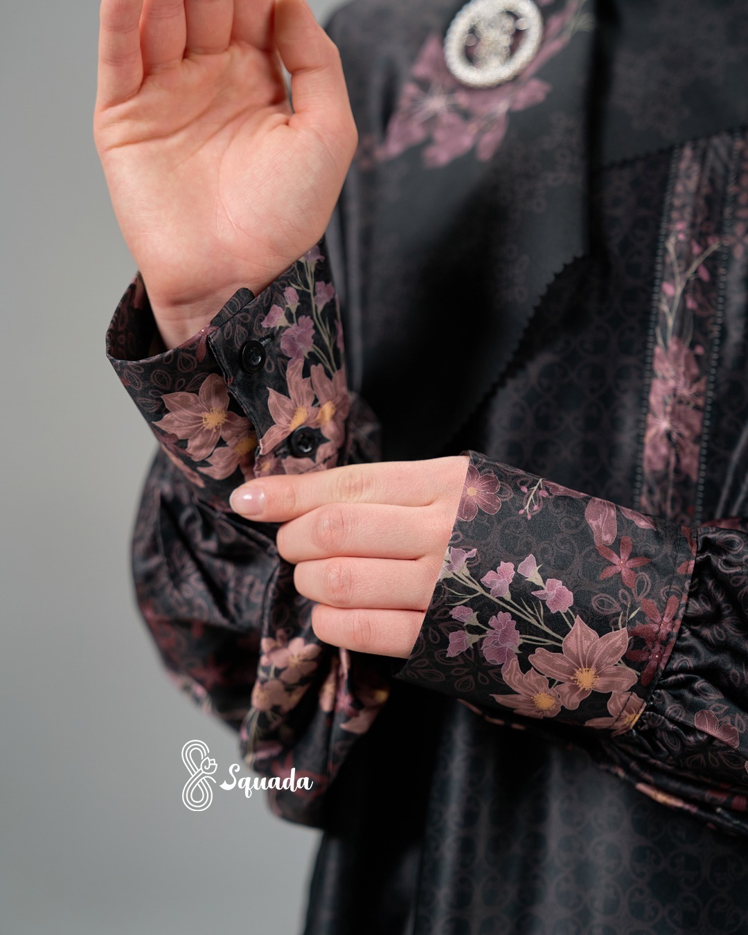 SQUADA RAUDHAH SERIES - One Set Tunic Wanita Silco Silk Premium High Quality