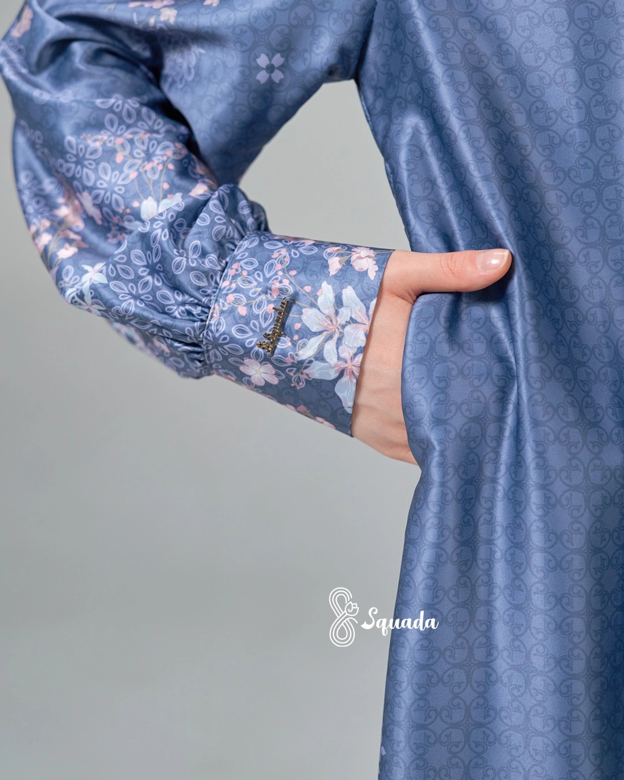 SQUADA RAUDHAH SERIES - One Set Tunic Wanita Silco Silk Premium High Quality