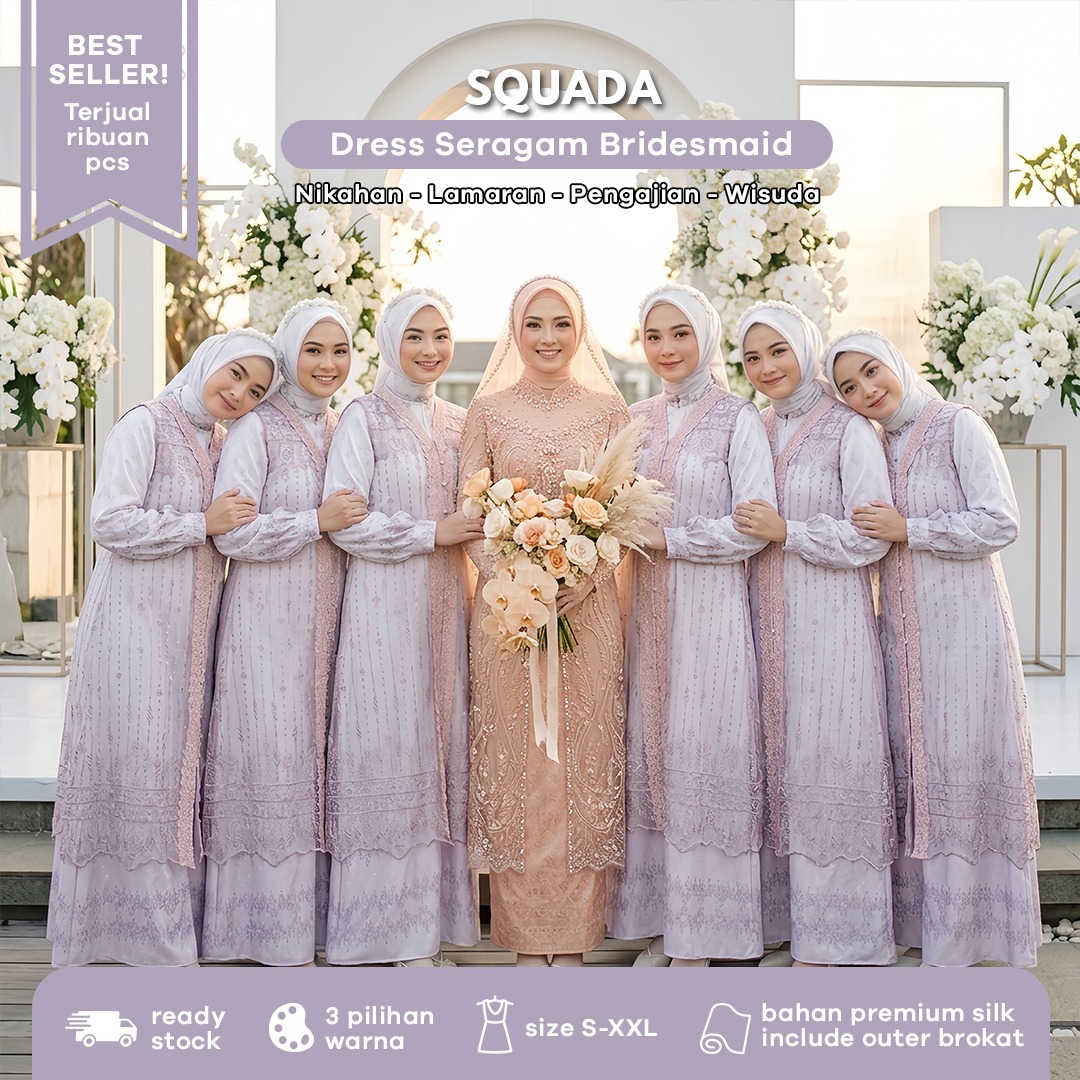 SQUADA SAPPHIRE SERIES - Dress Mom Silco Silk Premium High Quality Mix Brukat Print