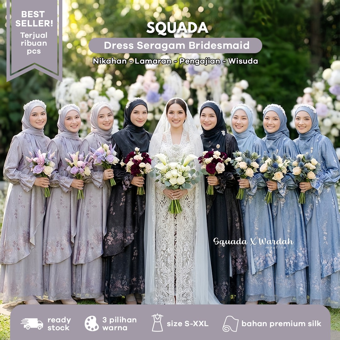 SQUADA RAUDHAH SERIES - Dress Mom Silco Silk Premium High Quality