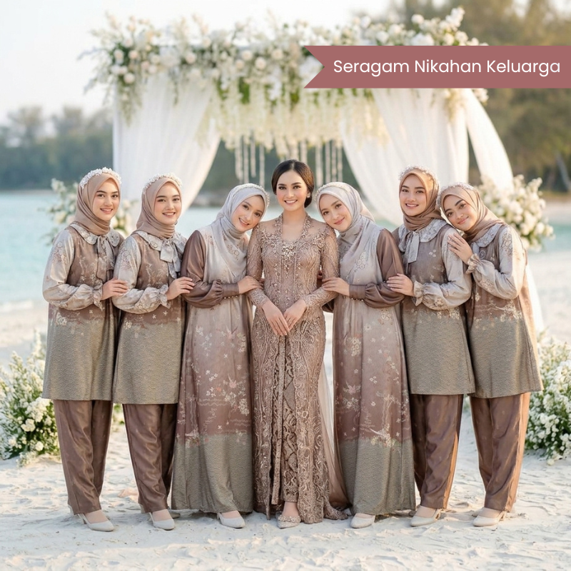 SQUADA NAHRA SERIES - One Set Tunic Silco Silk Premium High Quality