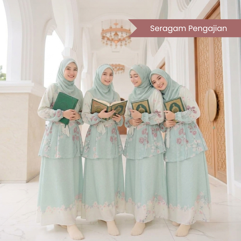 SQUADA ADIWARNA SERIES - Dress Mom Chiffon Cherry Premium Furing Rayon High Quality