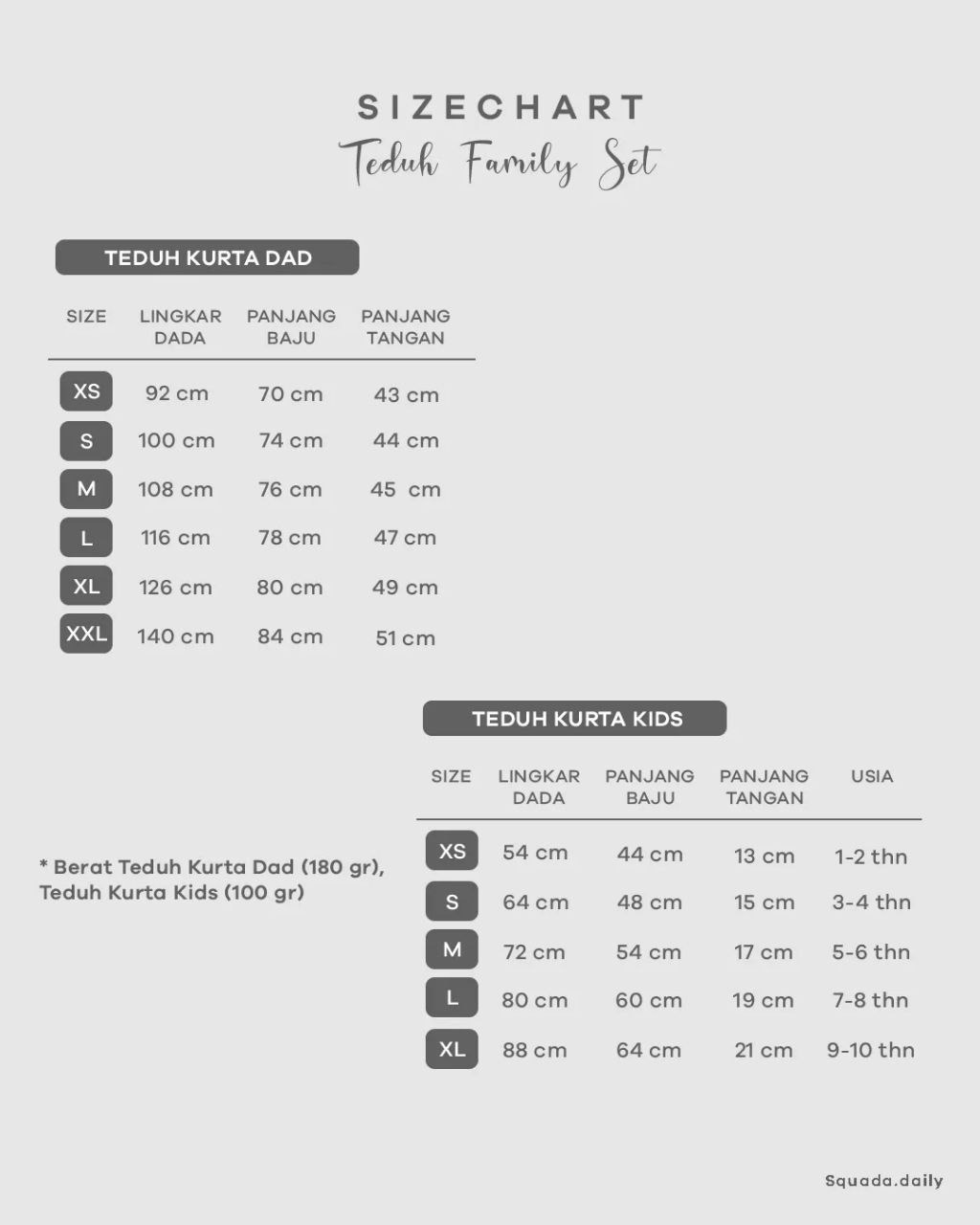 TEDUH FAMILY SET (BROKEN WHITE)