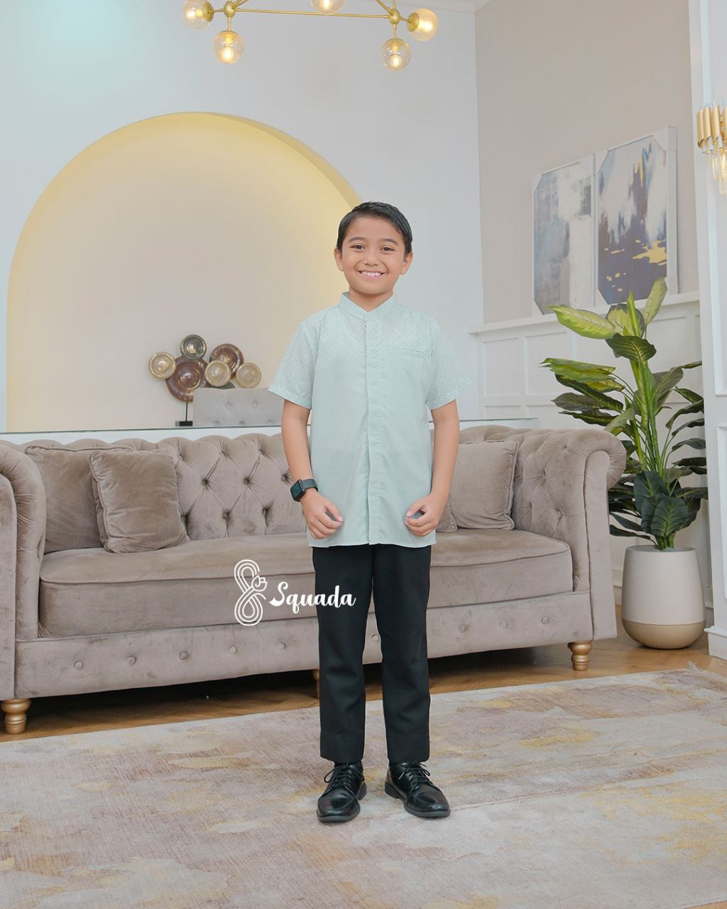 SQUADA | Kemeja Kurta Anak Baju Koko Katun Premium Couple Lebaran Umroh Pesta Nikahan Arunika Adiwarna