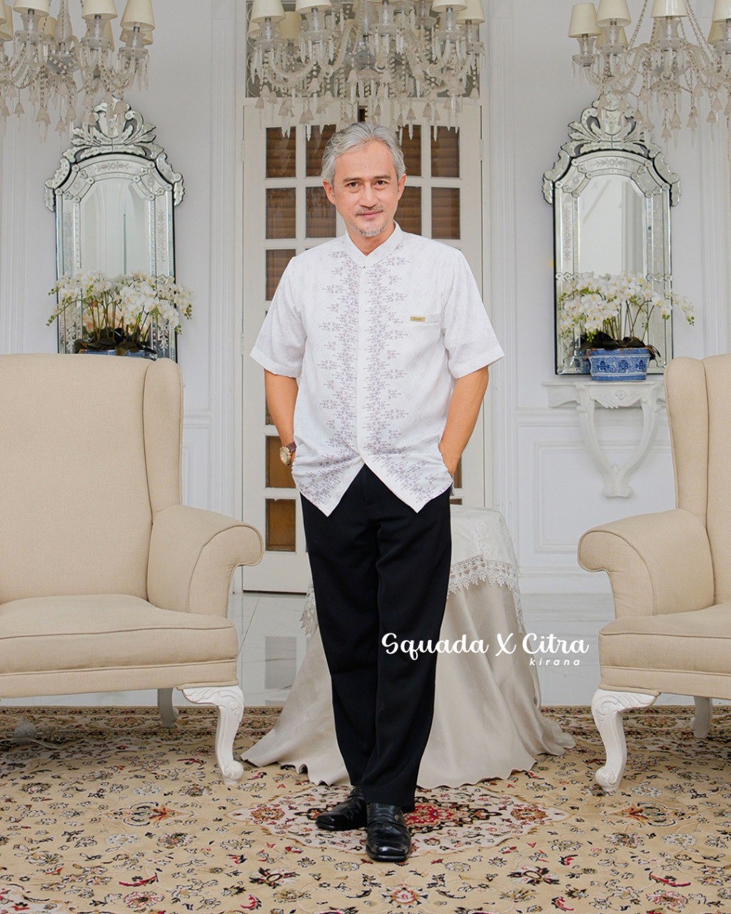 SQUADA SAPPHIRE SERIES - Kurta Dad Jacquard Dobby Premium