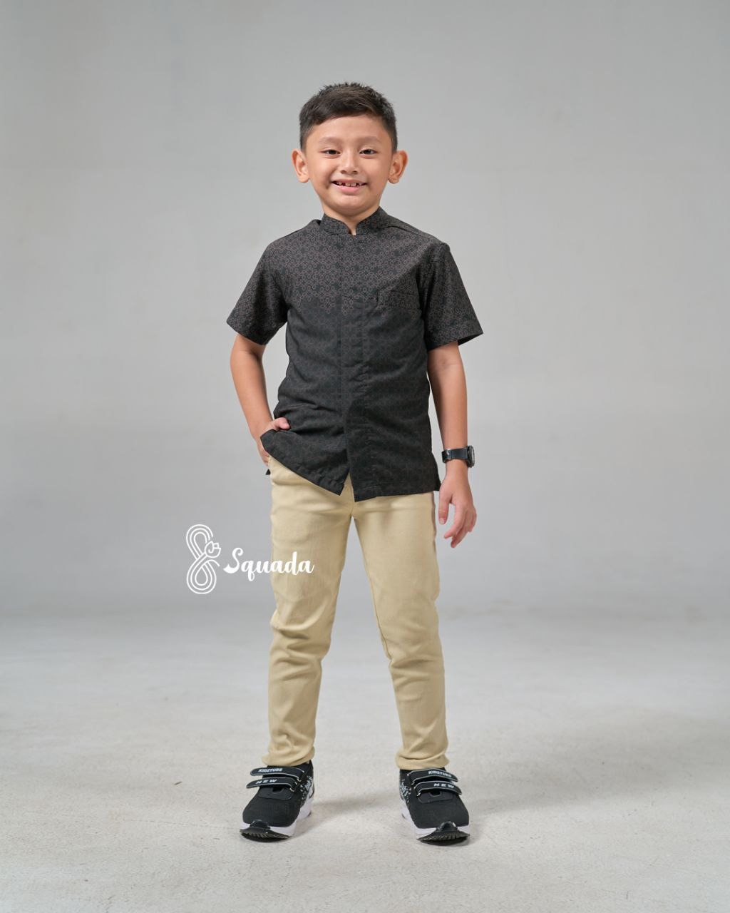 SQUADA | Kemeja Kurta Anak Baju Koko Katun Premium Couple Lebaran Umroh Pesta Nikahan