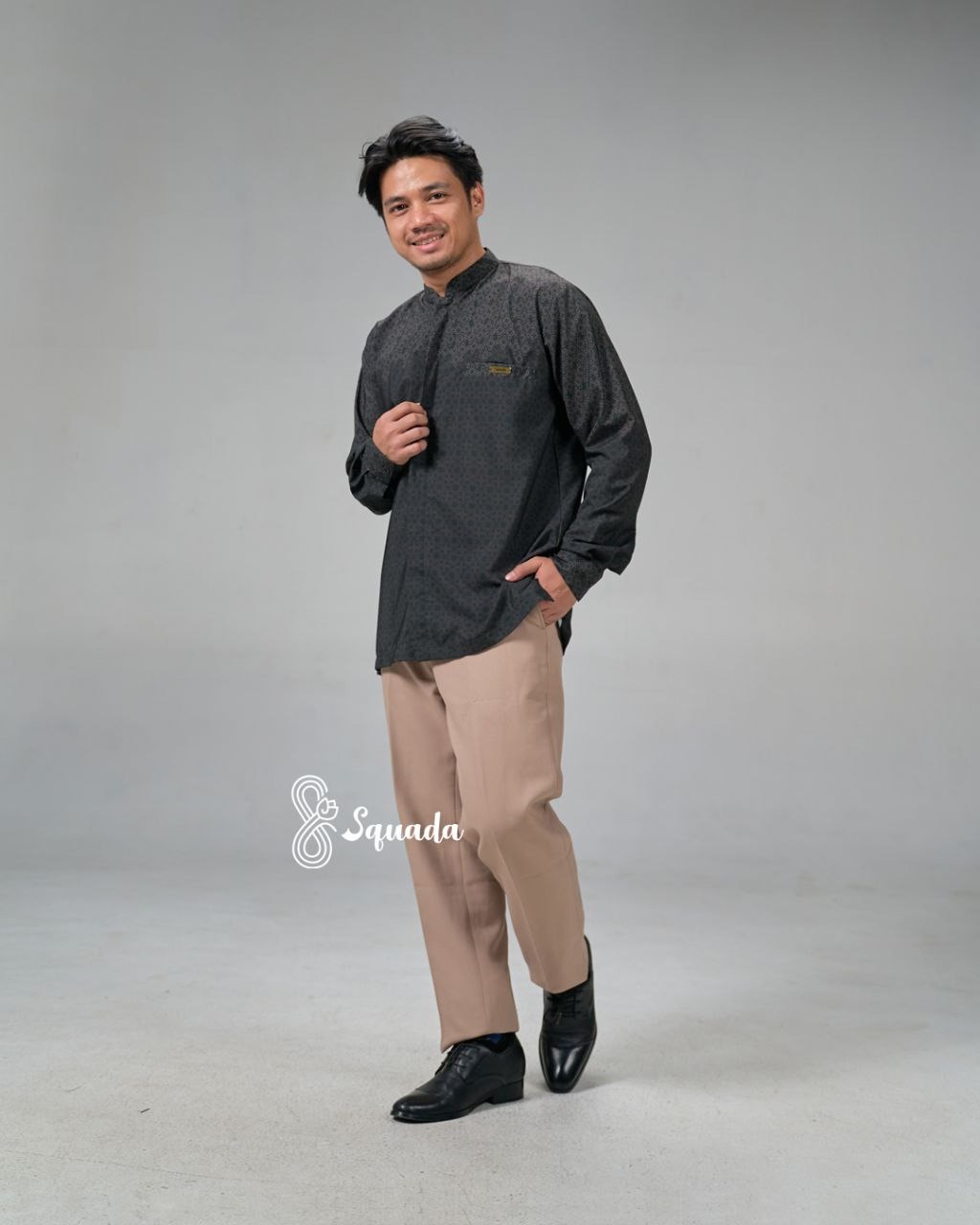 SQUADA | Kemeja Kurta Dewasa Baju Koko Katun Premium Couple Lebaran Umroh Pesta Nikahan Lamaran Jumbo Size
