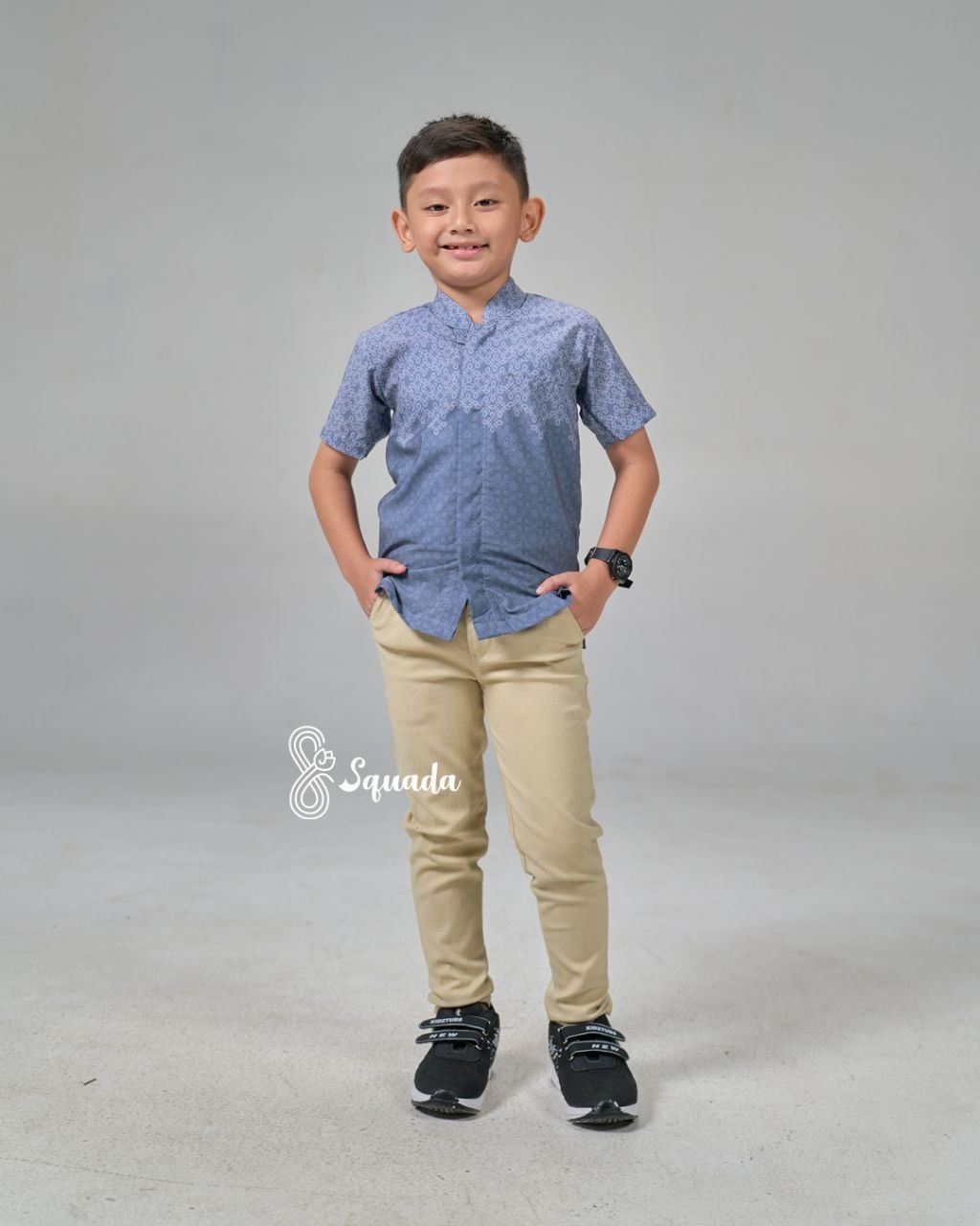 SQUADA | Kemeja Kurta Anak Baju Koko Katun Premium Couple Lebaran Umroh Pesta Nikahan