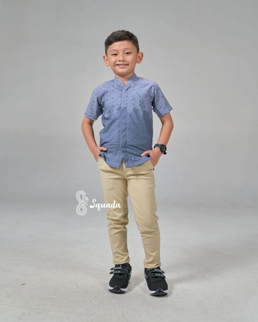 Image of SQUADA | Kemeja Kurta Anak Baju Koko Katun Premium Couple Lebaran Umroh Pesta Nikahan