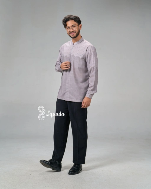 Image of SQUADA | Kemeja Kurta Dewasa Baju Koko Katun Premium Couple Lebaran Umroh Pesta Nikahan Lamaran Jumbo Size