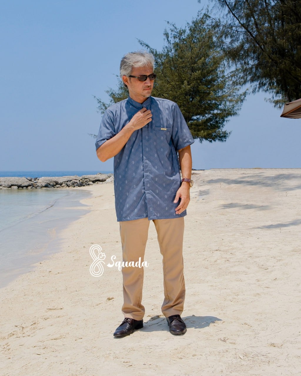 SQUADA | Kemeja Kurta Dewasa Baju Koko Katun Premium Couple Lebaran Umroh Pesta Nikahan Lamaran Jumbo Size