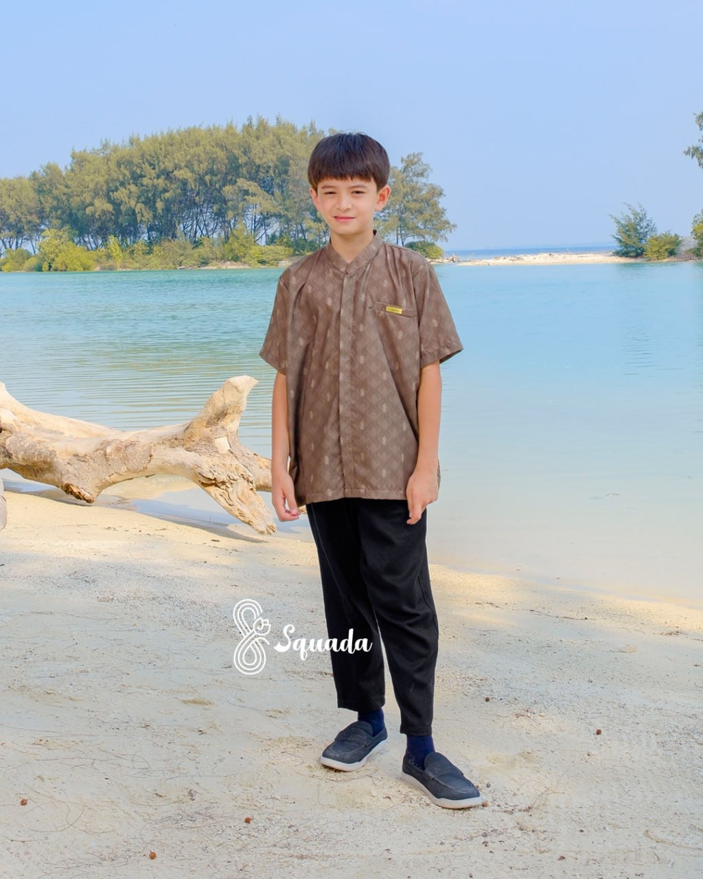 SQUADA | Kemeja Kurta Anak Baju Koko Katun Premium Couple Lebaran Umroh Pesta Nikahan
