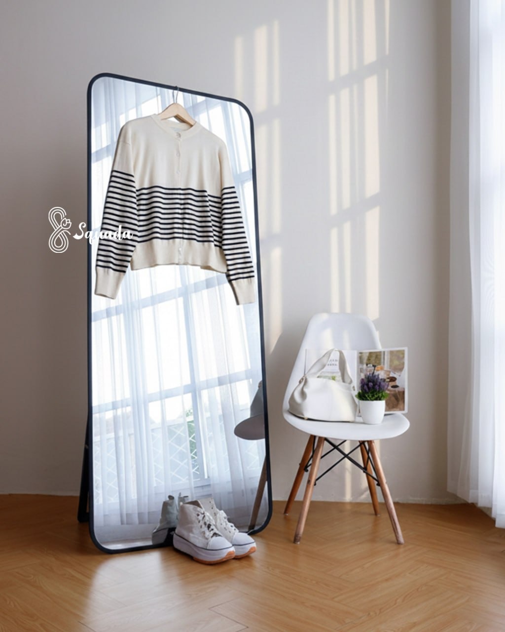 SQUADA | SALLY STRIPE COTTON KNIT CARDIGAN