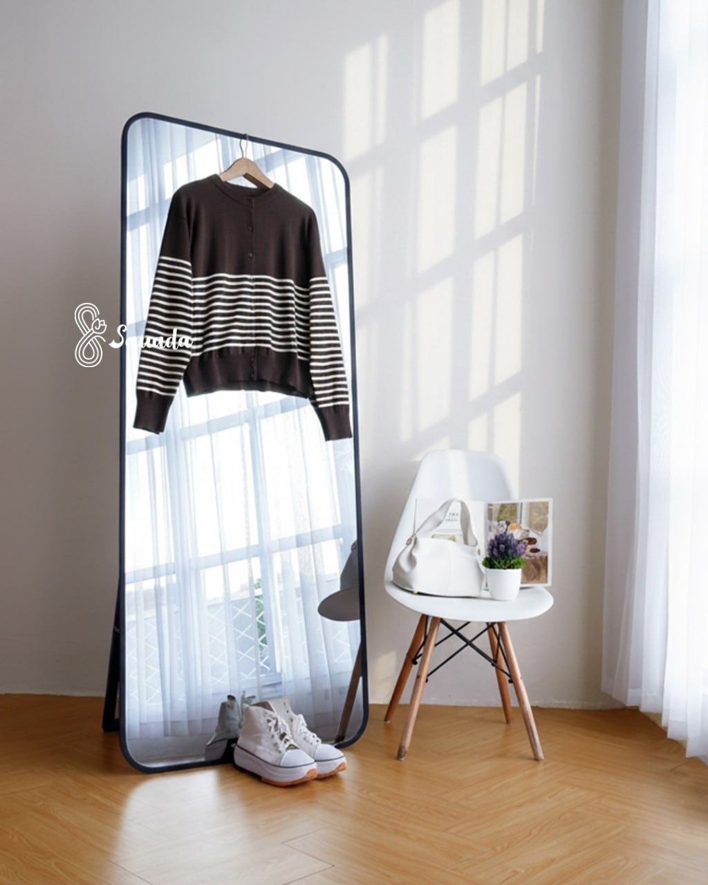 SQUADA | SALLY STRIPE COTTON KNIT CARDIGAN