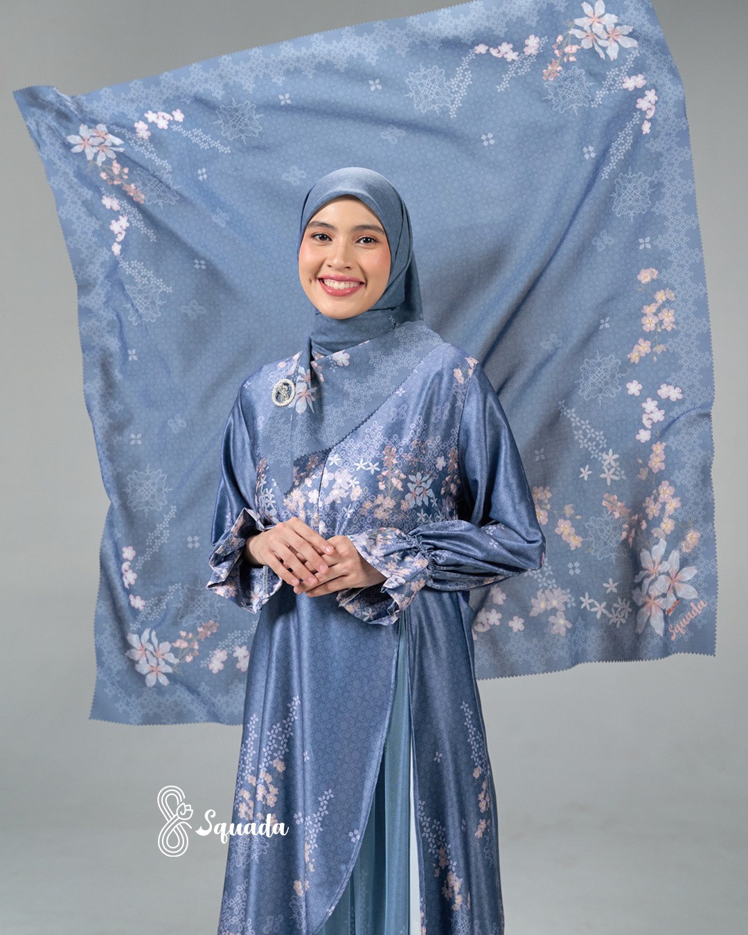 SQUADA | Hijab Segiempat Scarf Motif Voal Premium