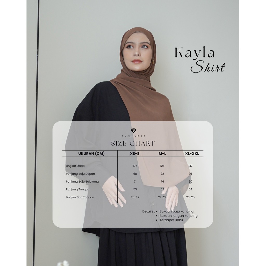 Evolvere - Kayla Shirt Kemeja Linen Oversize Simple For Daily ( KEMEJA SAJA )