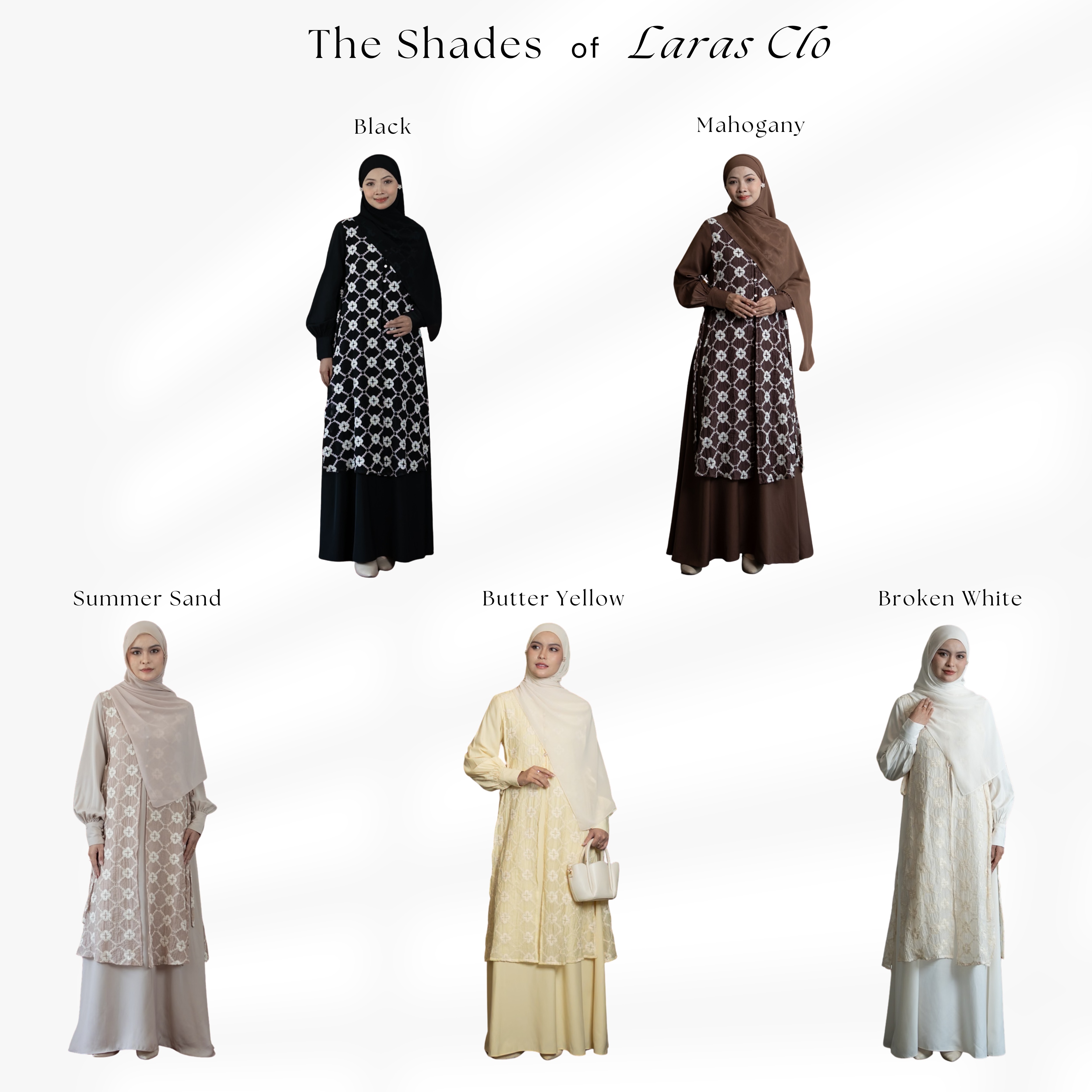 Evolvere - Laras Dress Motif Flora / Clo Gamis Rompi Lebaran Gamis Melayu