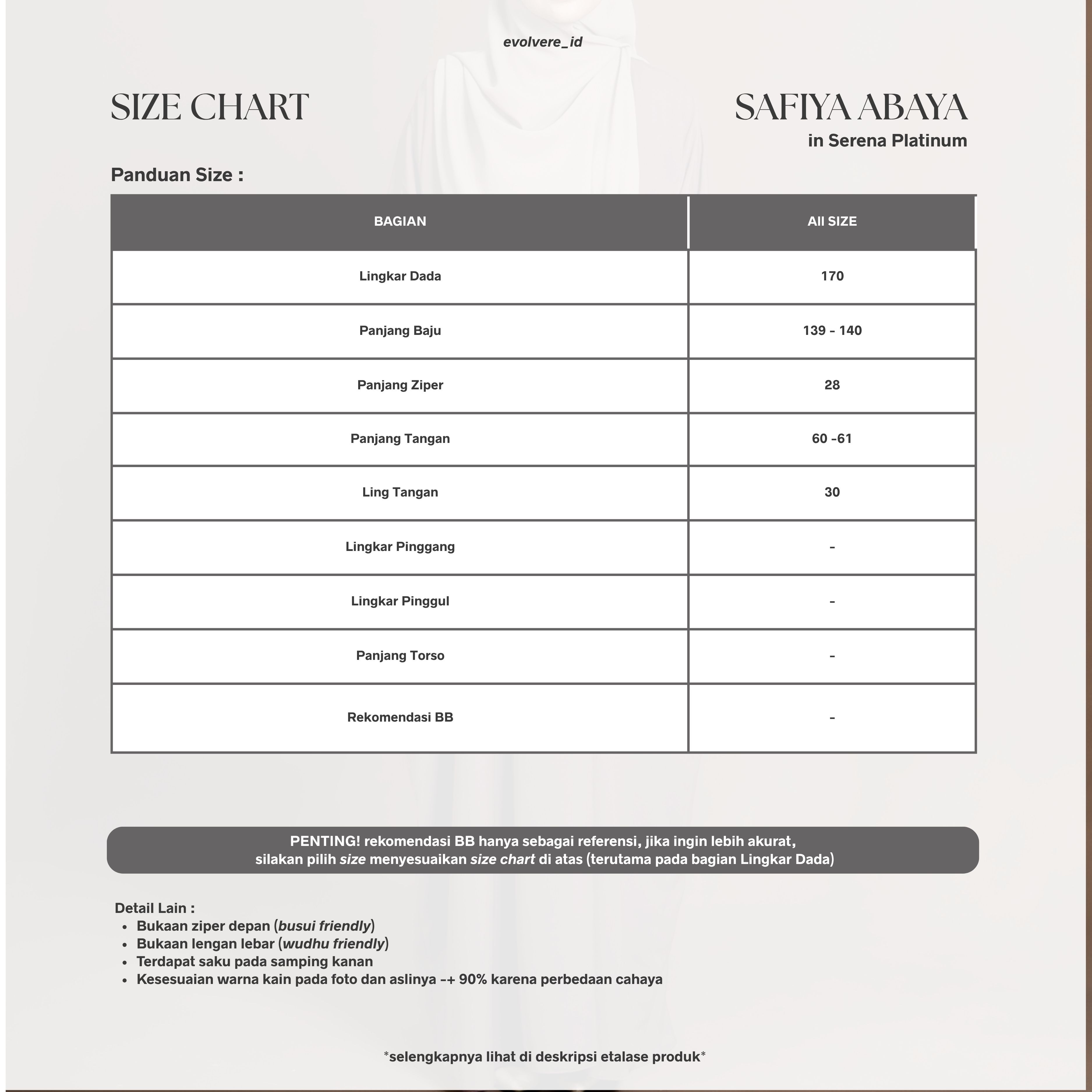 Evolvere-Safiya Abaya Basic Wanita Modest Timeliess Simple