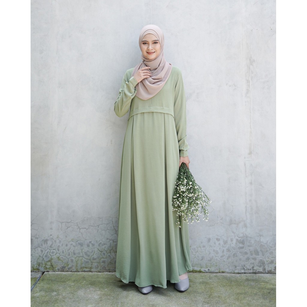 Miza - Alara Dress Crinkle Premium Gamis Wanita Simple