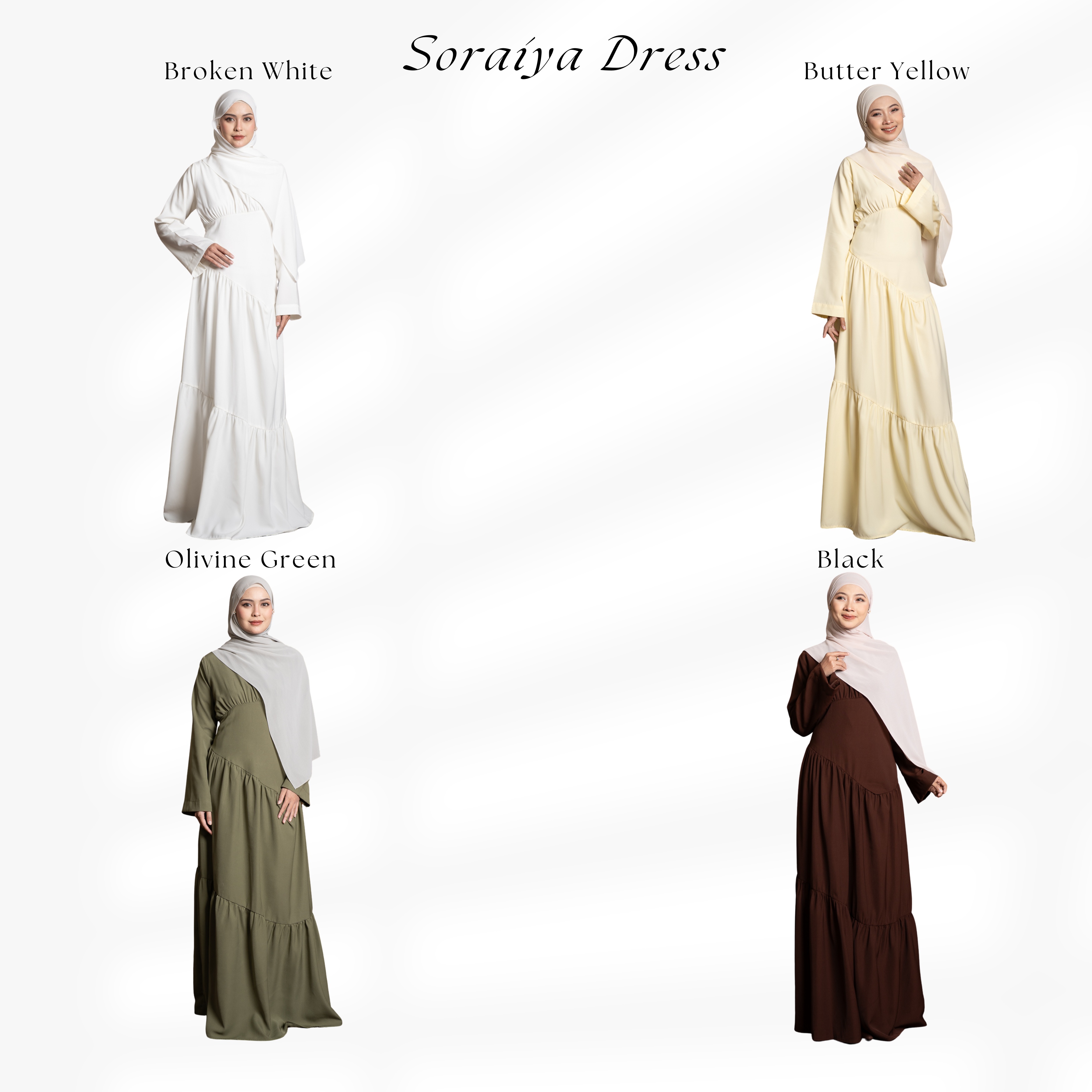 Evolvere - Soraiya Dress Princess Elegant Gamis Muslim Wanita