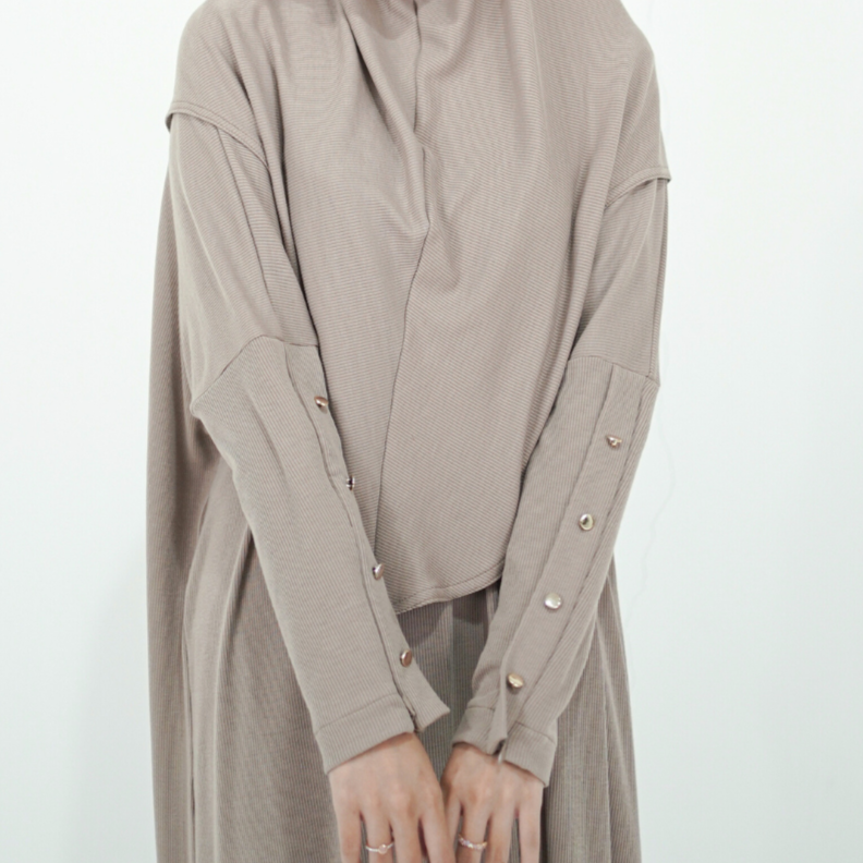 Evolvere - Mecca Abaya Muslim Rib Knit ( Abaya saja)