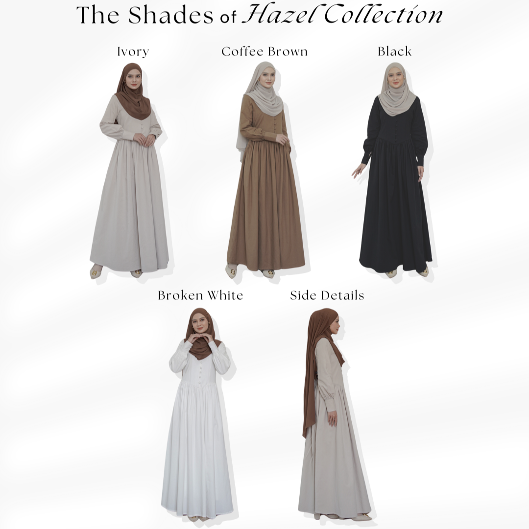 Evolvere - Hazel New Looks Dress Princess Gamis Muslim Casual Linen Premium