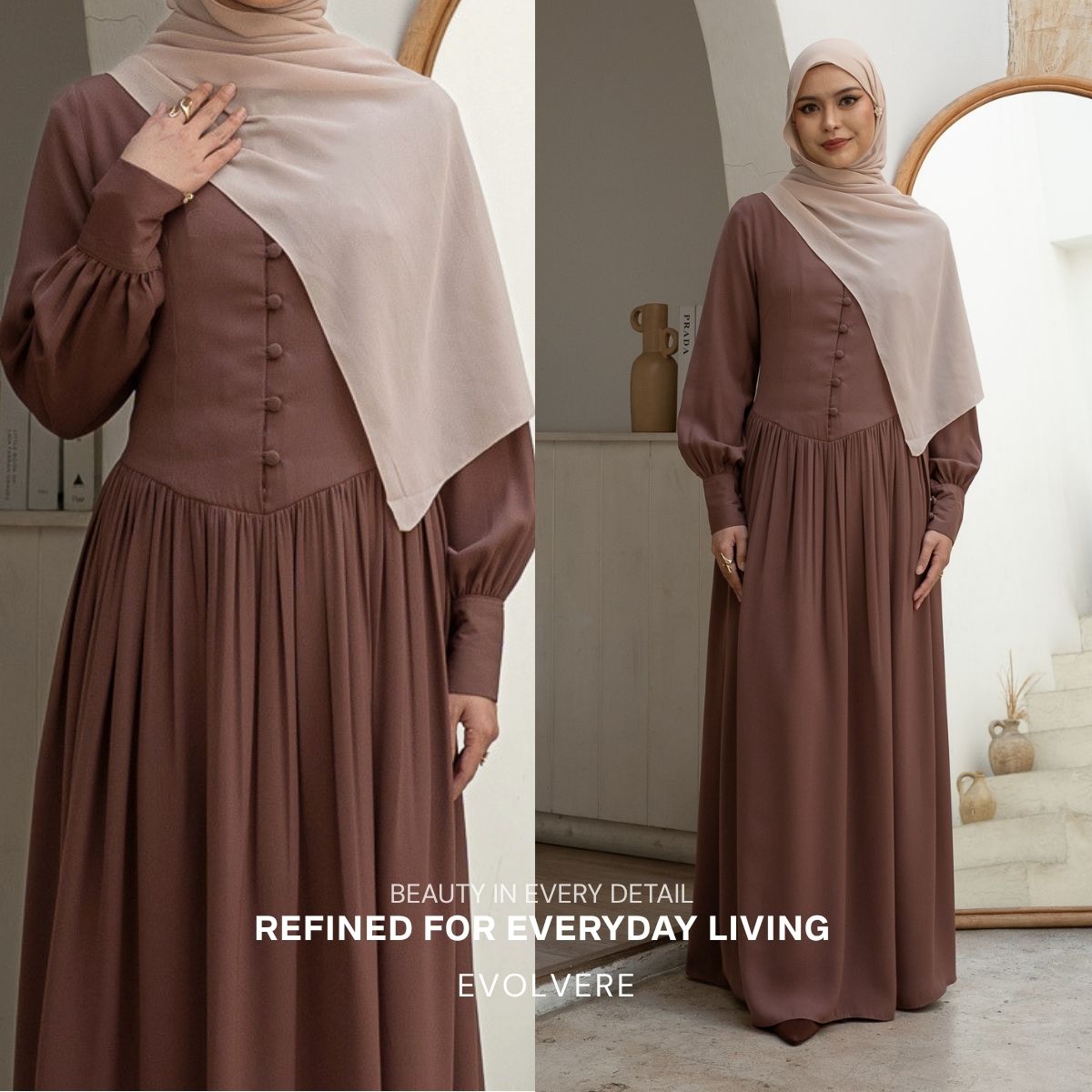 Evolvere - Aurora Dress Serena Series Wanita Busui Friendly