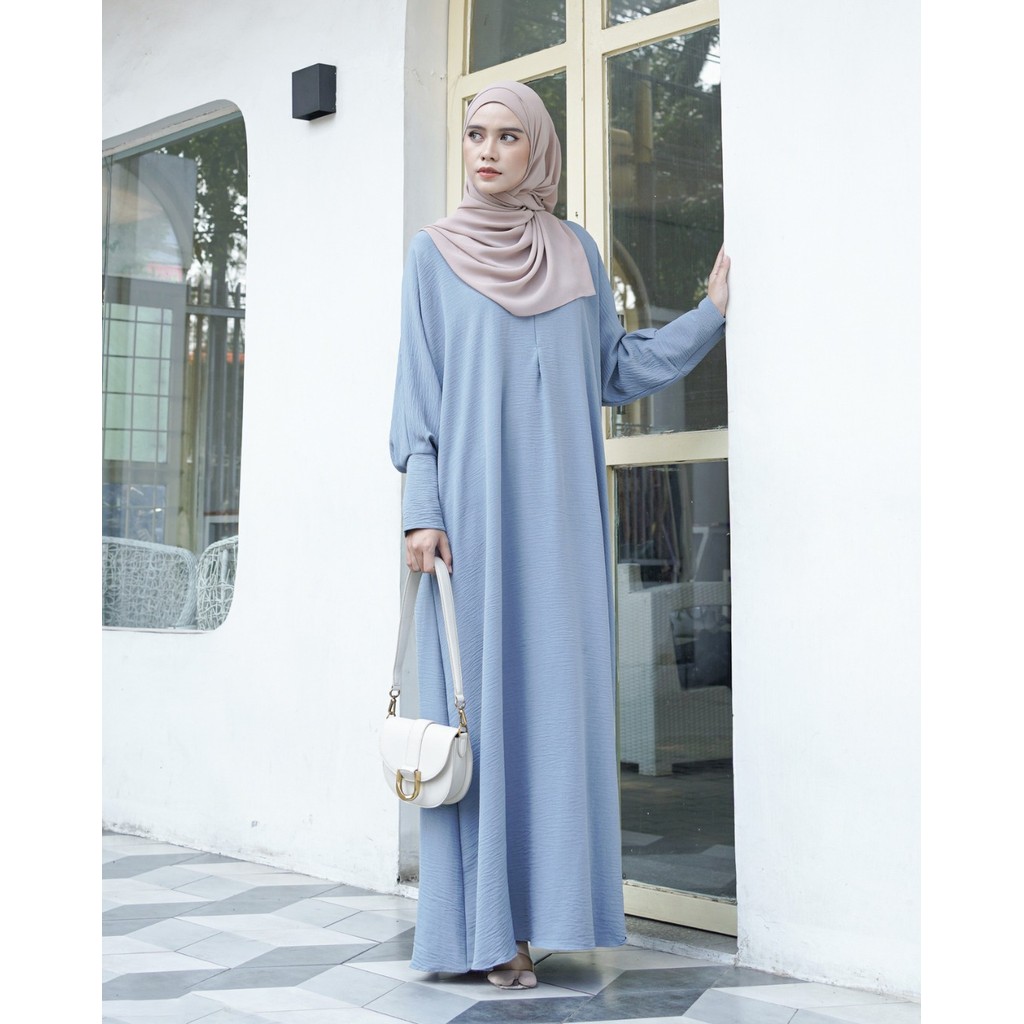 Miza - Shazia Dress Crinckle Fashion Muslim Gamis Wanita Busui Friendly All Size