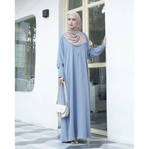 Image of Miza - Shazia Dress Crinckle Fashion Muslim Gamis Wanita Busui Friendly All Size