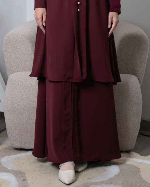 Evolvere - Lily Rok/ROK SAJA/BAWAHAN SAJA/Rok Kebaya Polos Malay Bawahan Muslim Wanita