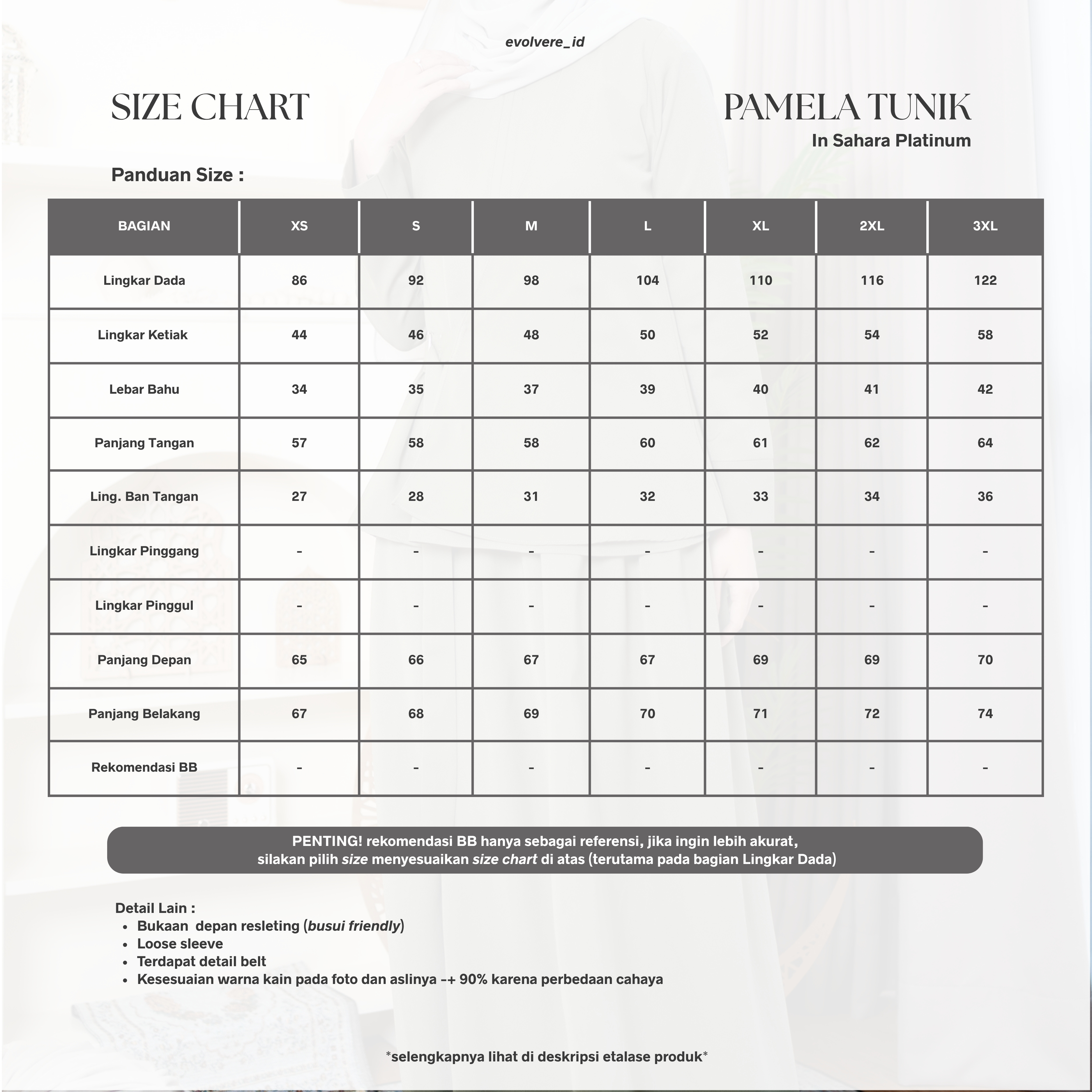 Evolvere-Pamela One Set Setelan Rok Muslim Elegant dan Simple ( Atasan dan Rok )